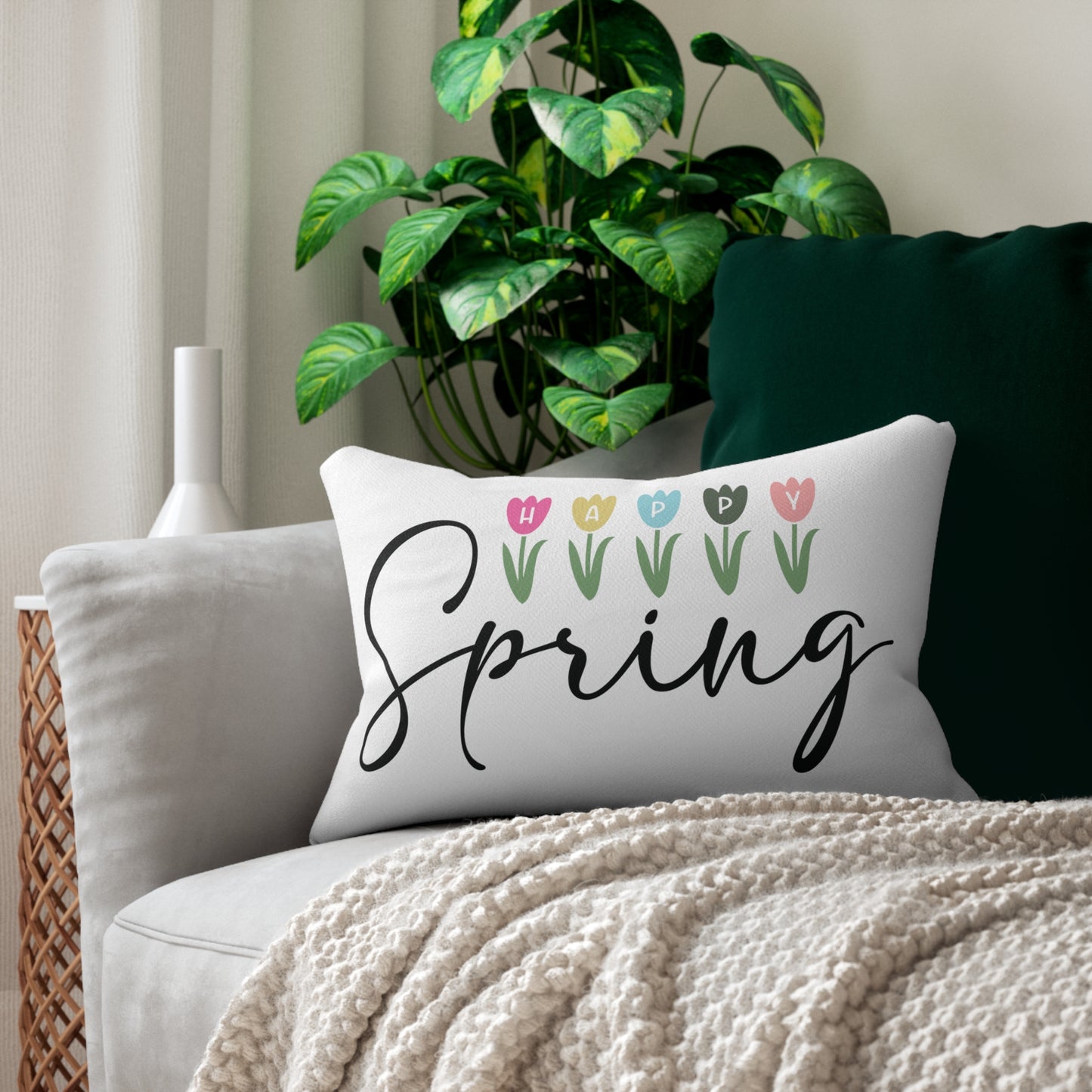 Happy Spring, Lumbar Pillow