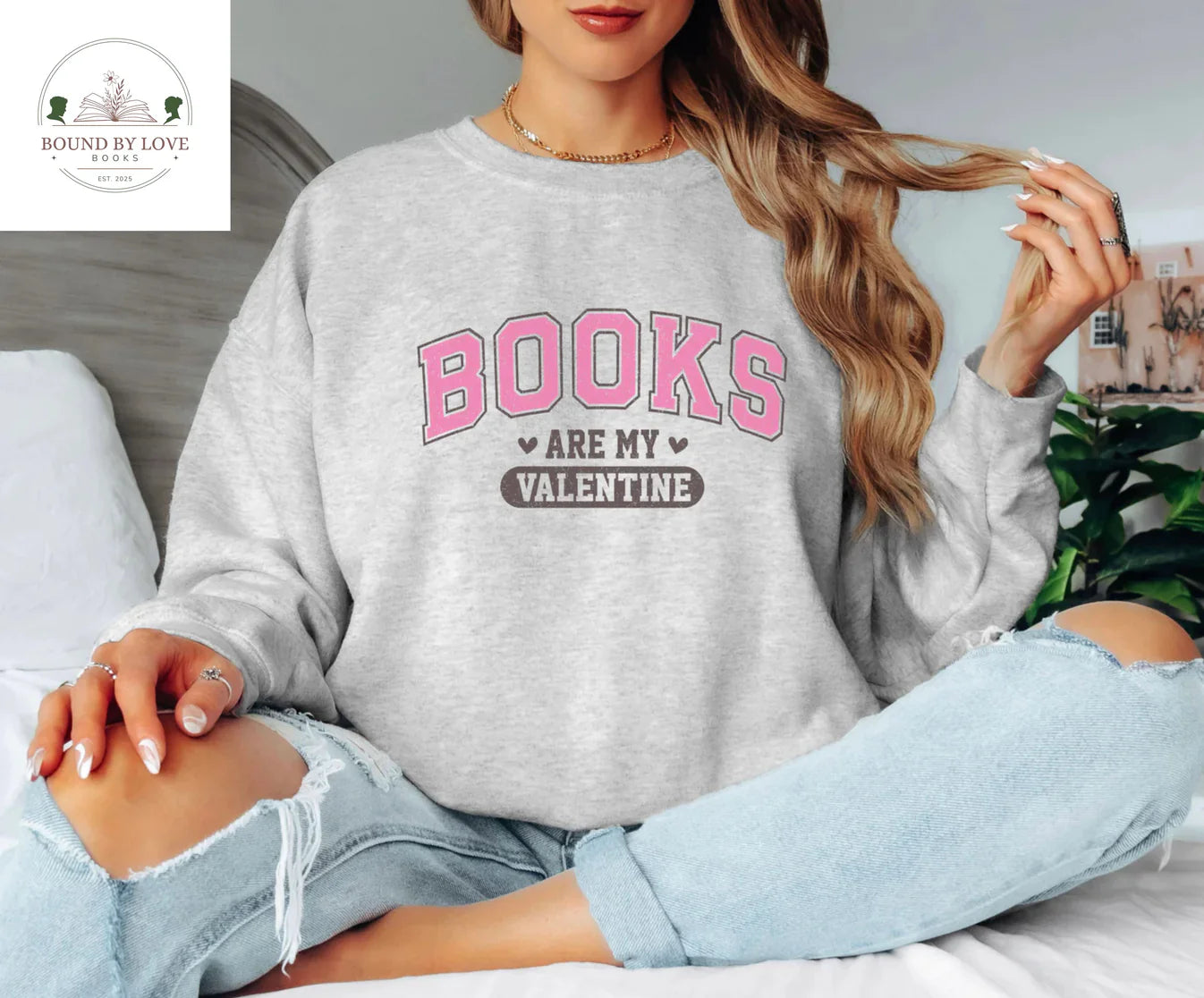 Books Are My Valentine Sweatshirt