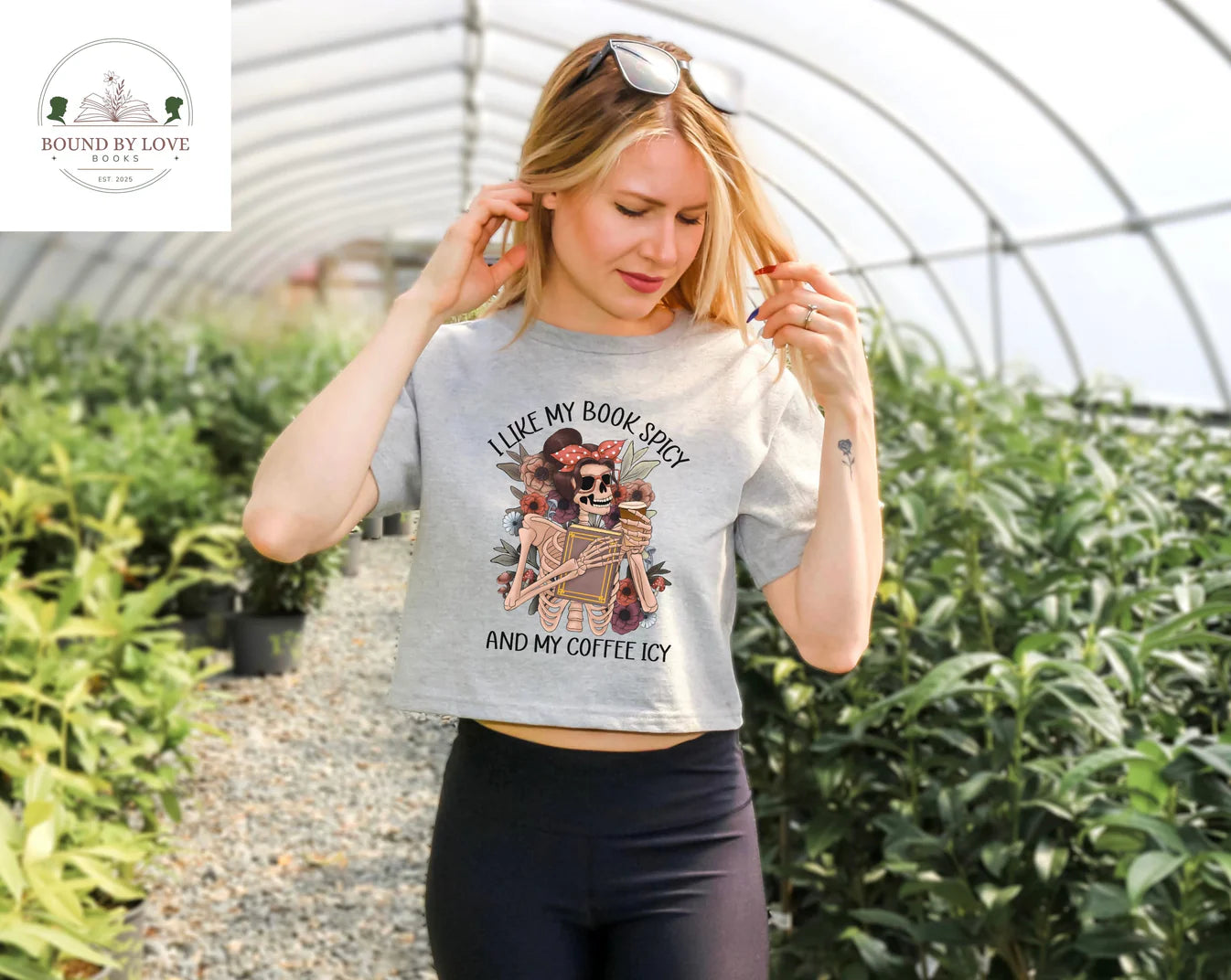 I Like My Books Spicy and My Coffee Icy Crop Top