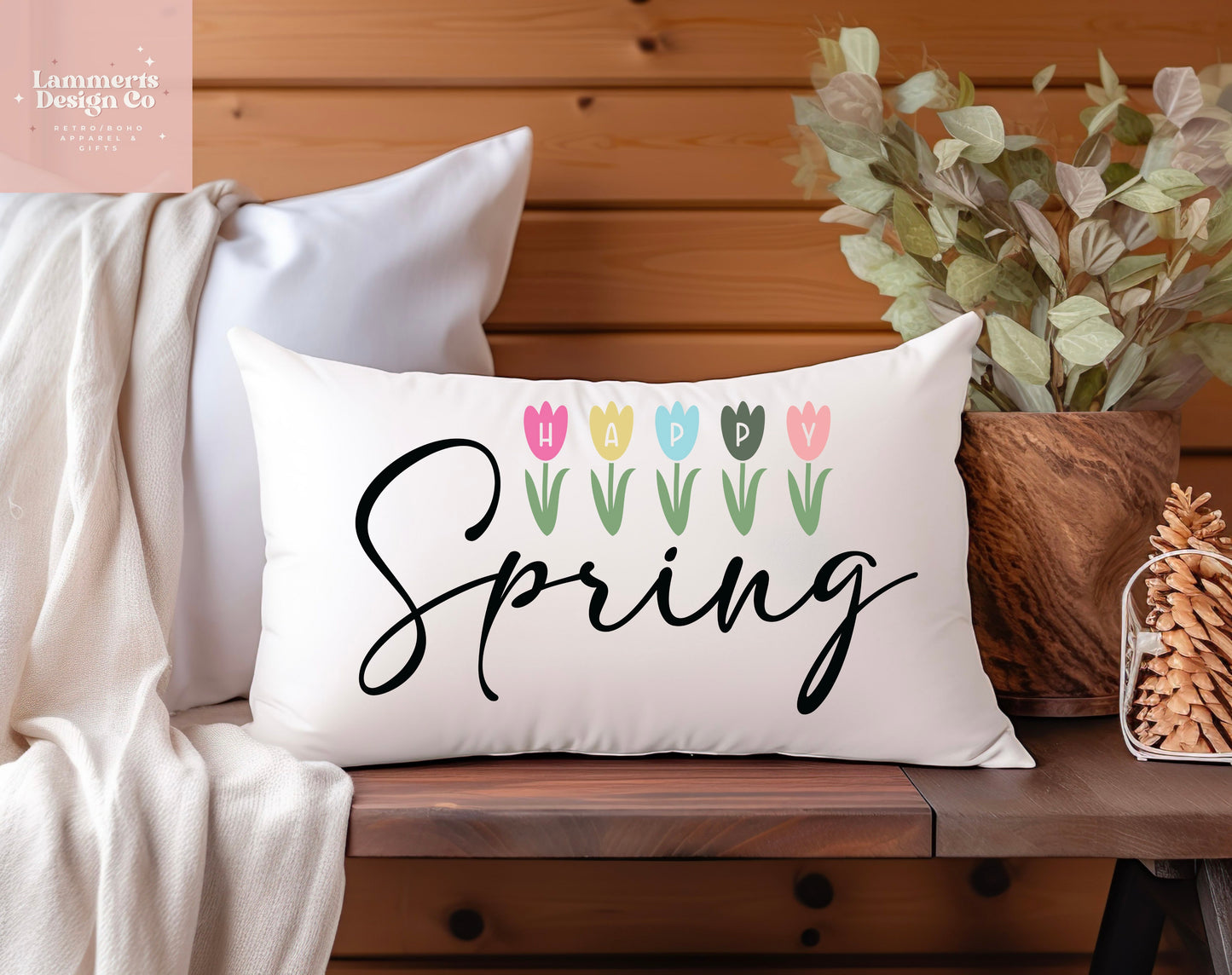 Happy Spring, Lumbar Pillow