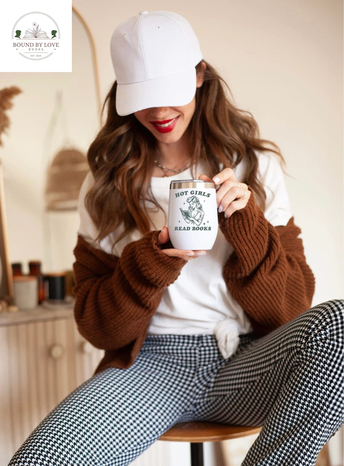 Hot Girls Read Books, 12oz Wine Tumbler