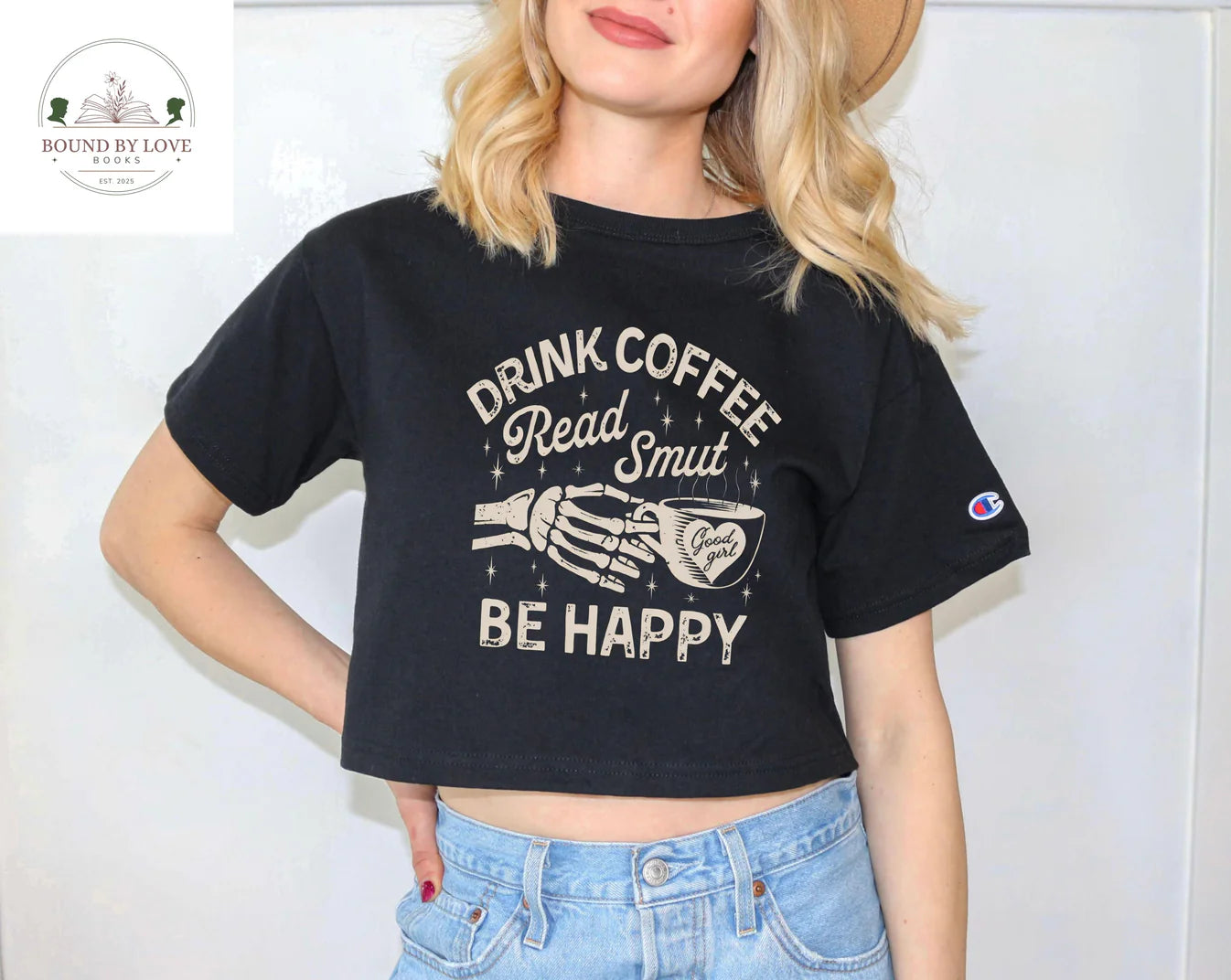 Drink Coffee, Read Smut, Be Happy Crop Top