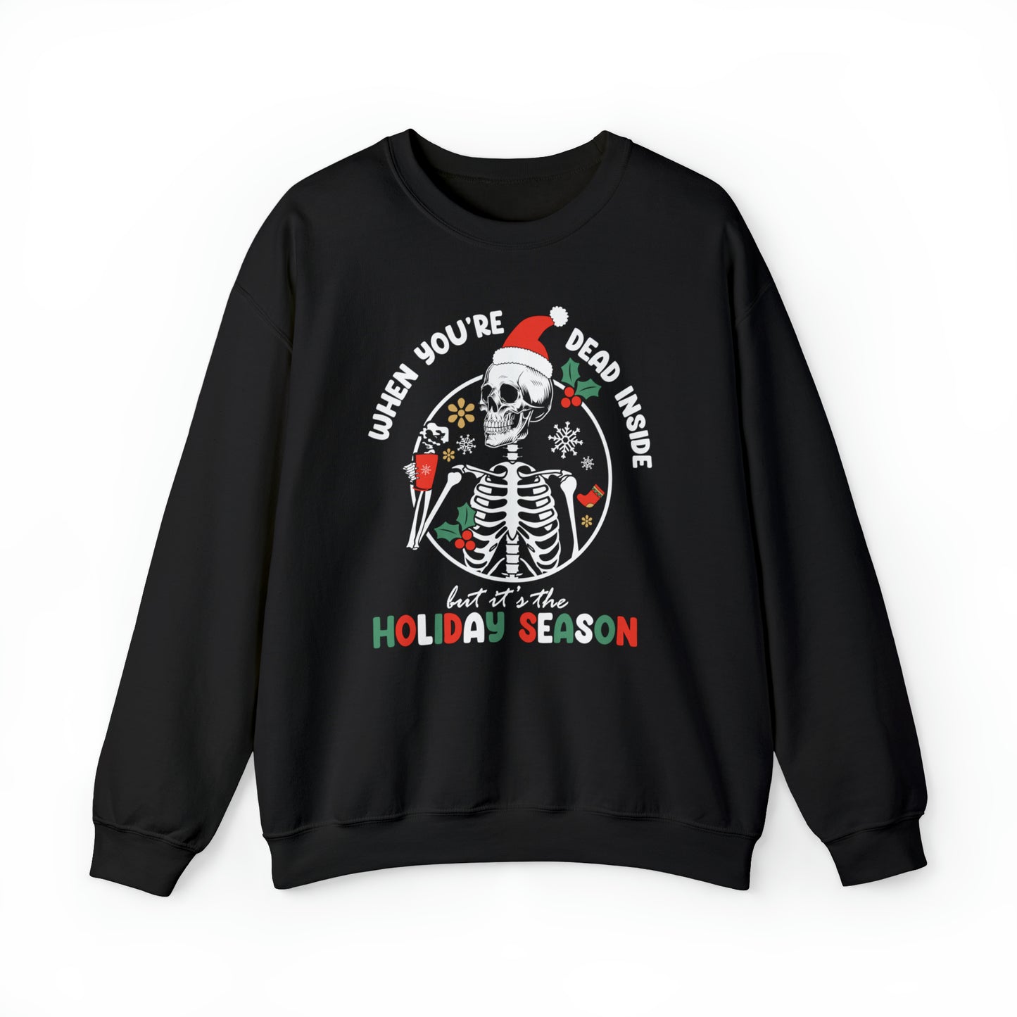 Dead Inside Skeleton Christmas Sweater