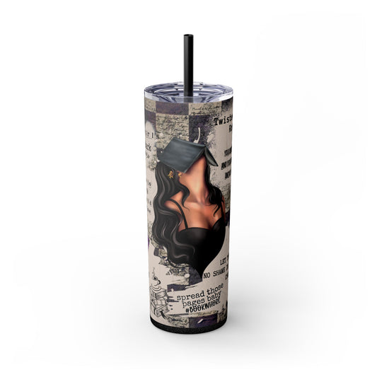 Dark Romance Skinny Tumbler with Straw, 20oz