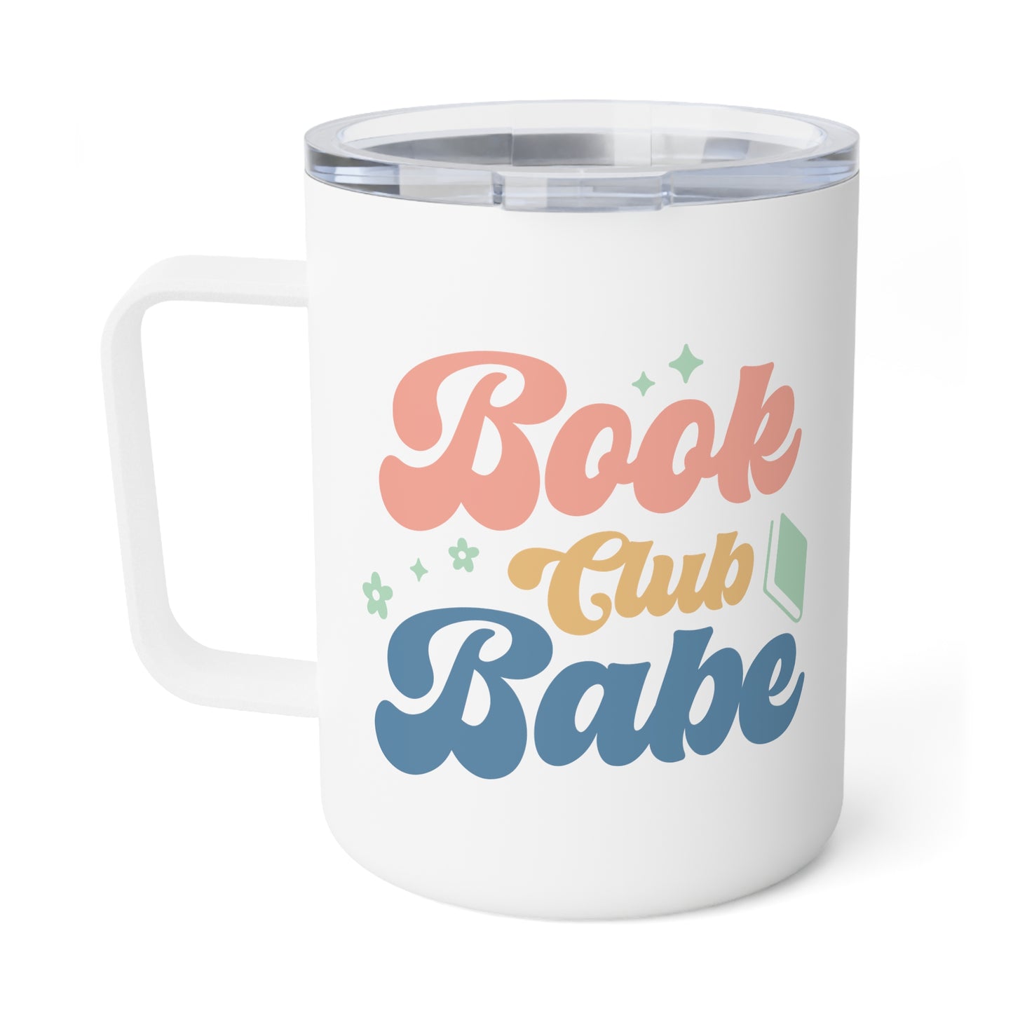 Book Club Babe Mug, 10oz mug with lid