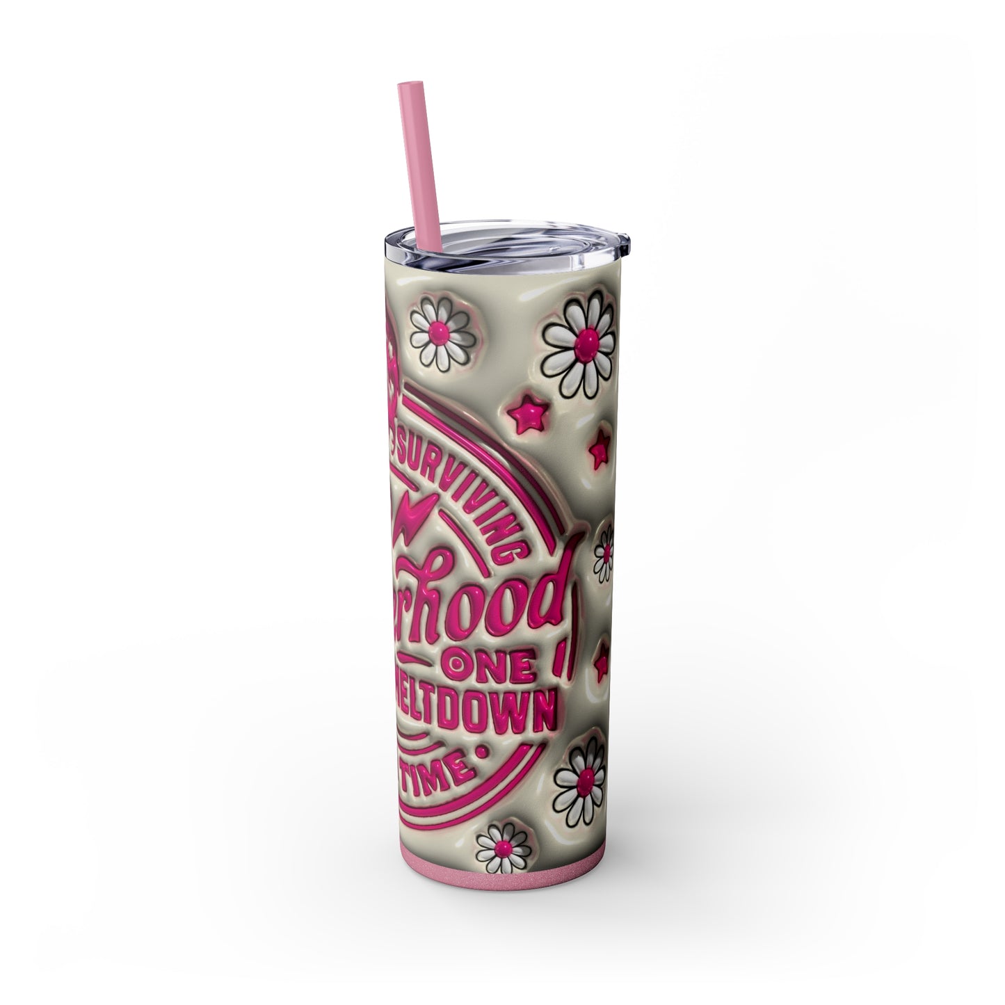 Surviving Motherhood One Meltdown At A Time Tumbler, 20oz