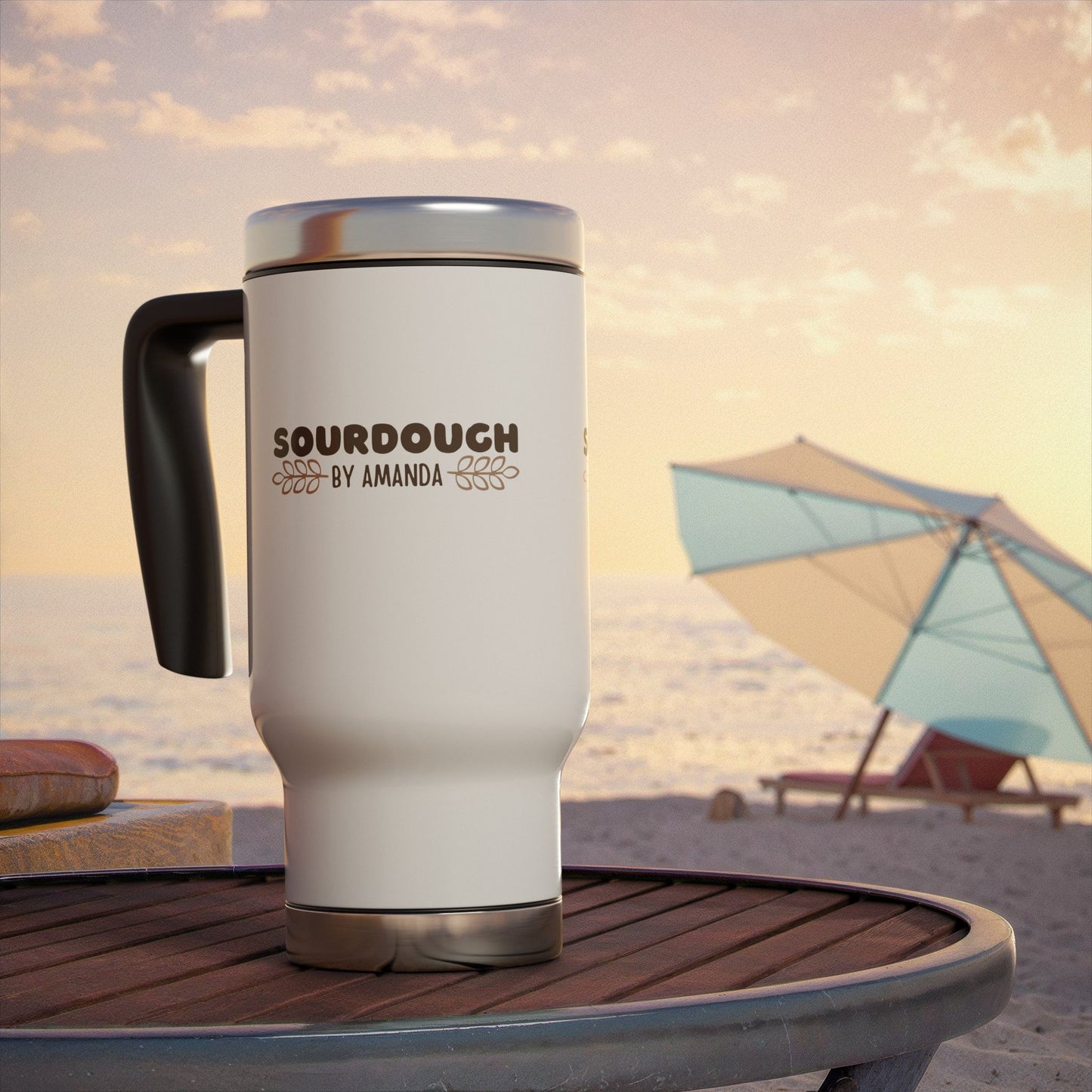 Sourdough by Amanda Travel Mug with Handle, 14oz