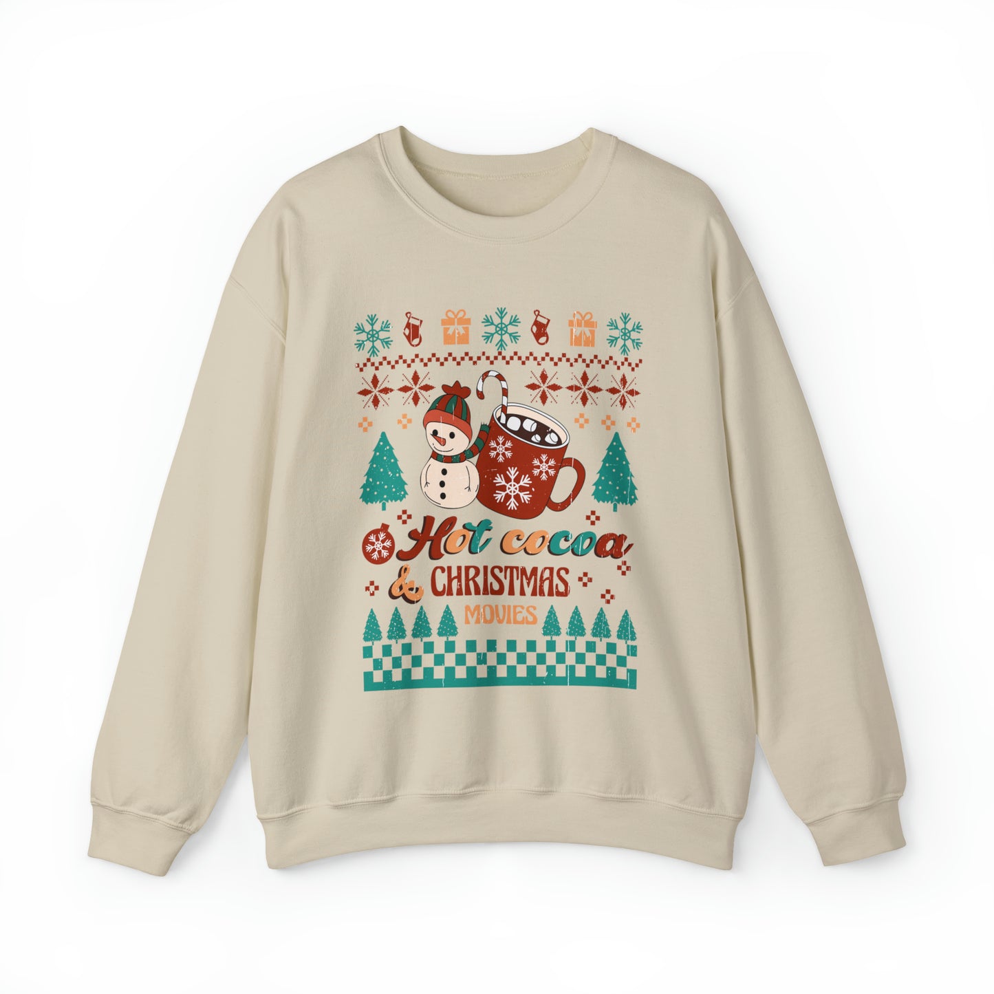 Hot Cocoa Christmas Movies Sweater