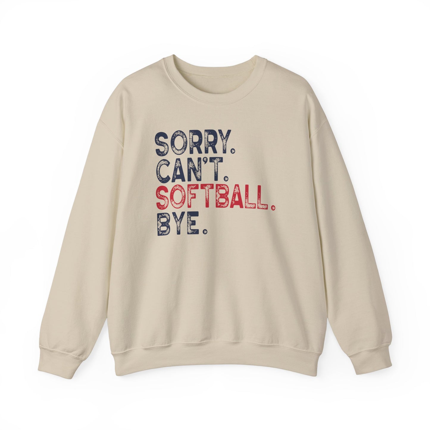 Sorry. Can't. Softball. Bye Sweater