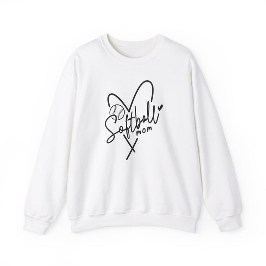 Softball Mom Heart Sweater