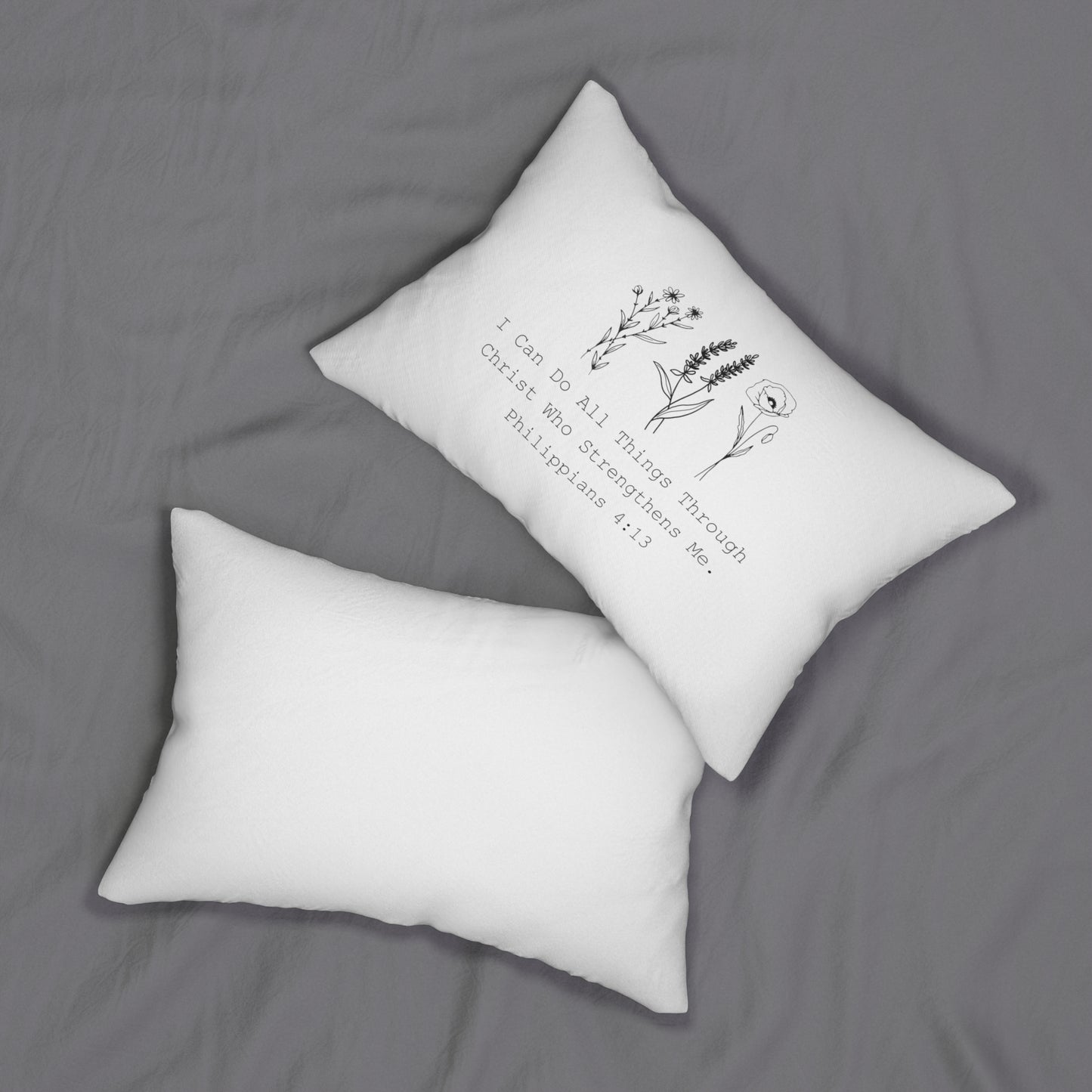 Philippians 4:13 Lumbar Pillow