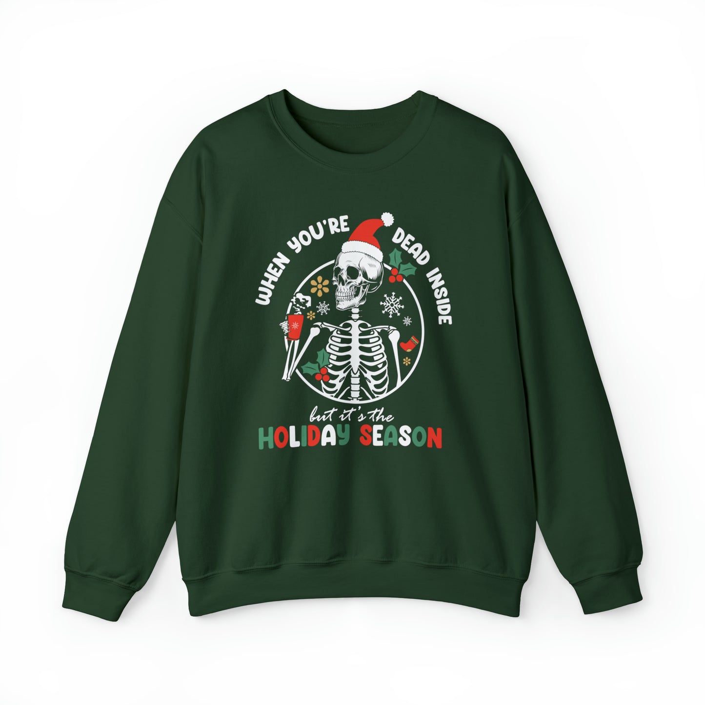 Dead Inside Skeleton Christmas Sweater