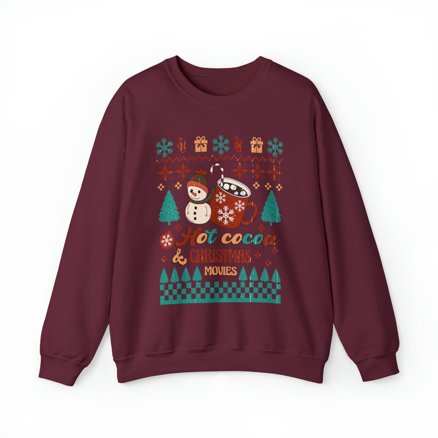 Hot Cocoa Christmas Movies Sweater