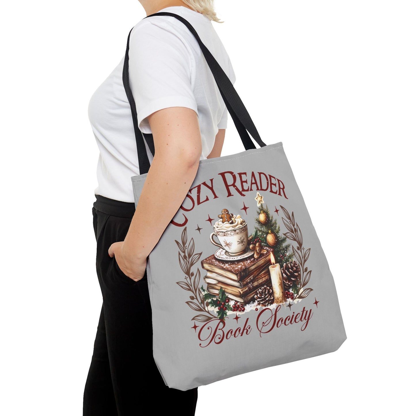 Cozy Reader Book Society Tote 18x18