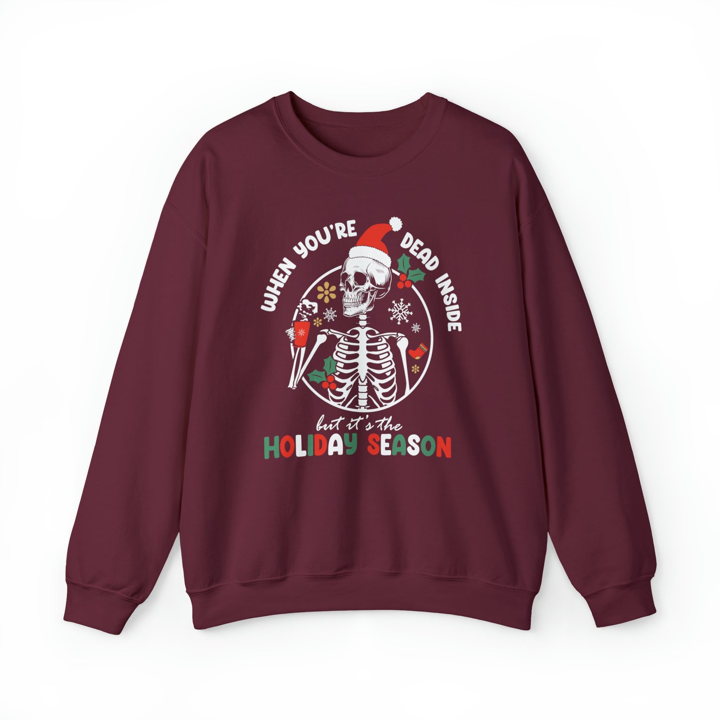 Dead Inside Skeleton Christmas Sweater