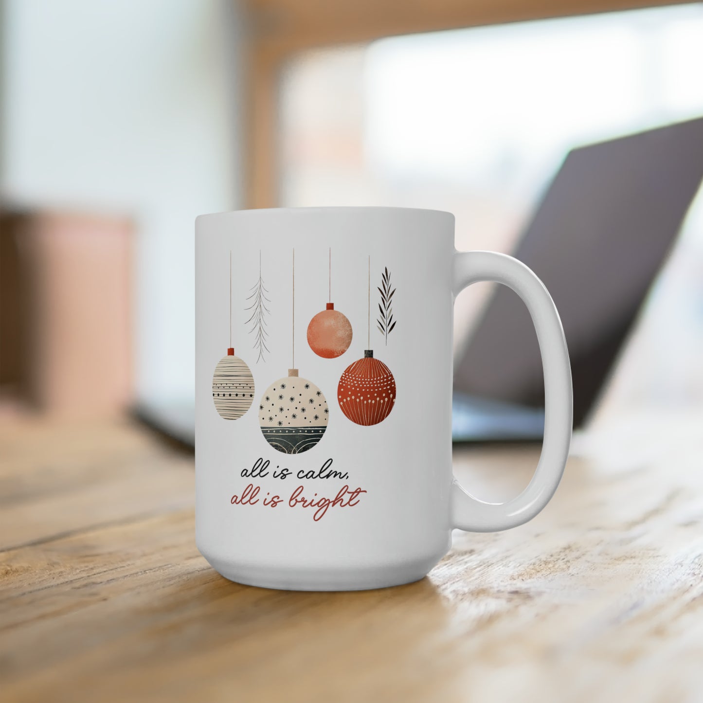 All Is Calm All Is Bright Mug, 15oz