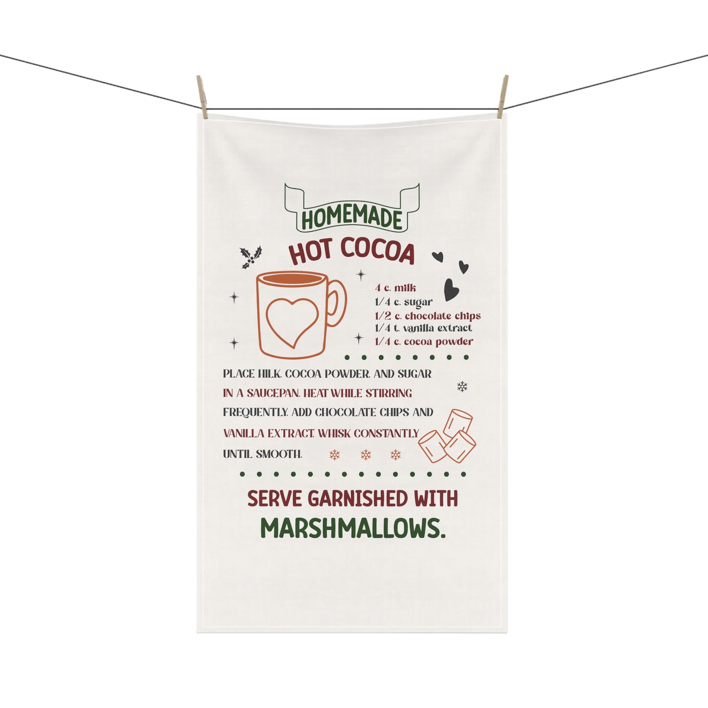 Hot Chocolate Tea Towel