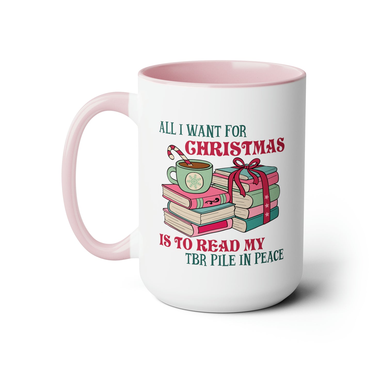 Bookish Christmas Mug, 15oz