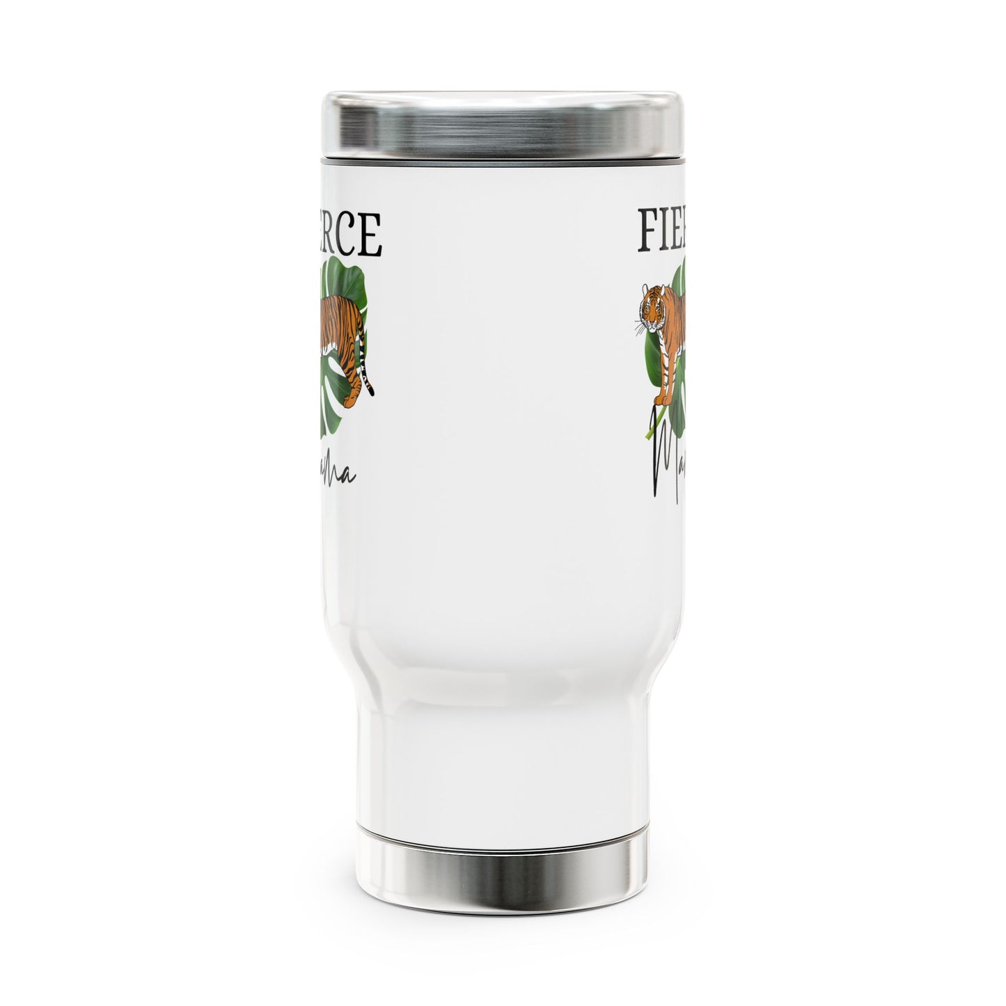 Fierce Mama Travel Mug with Handle, 14oz