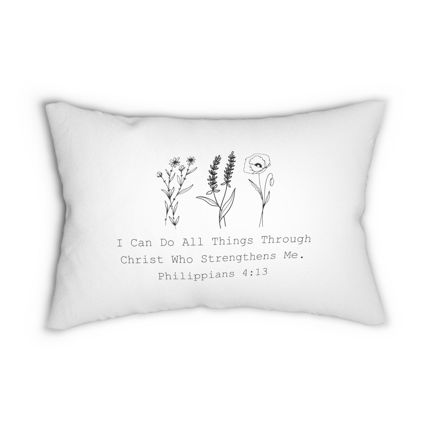 Philippians 4:13 Lumbar Pillow