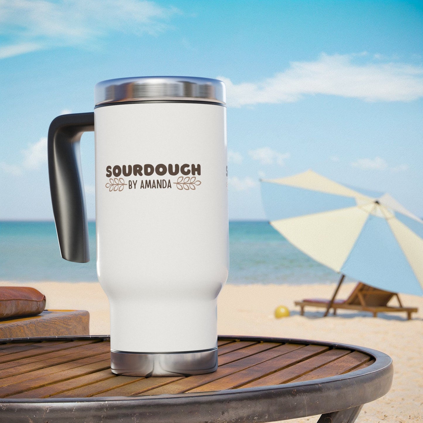 Sourdough by Amanda Travel Mug with Handle, 14oz