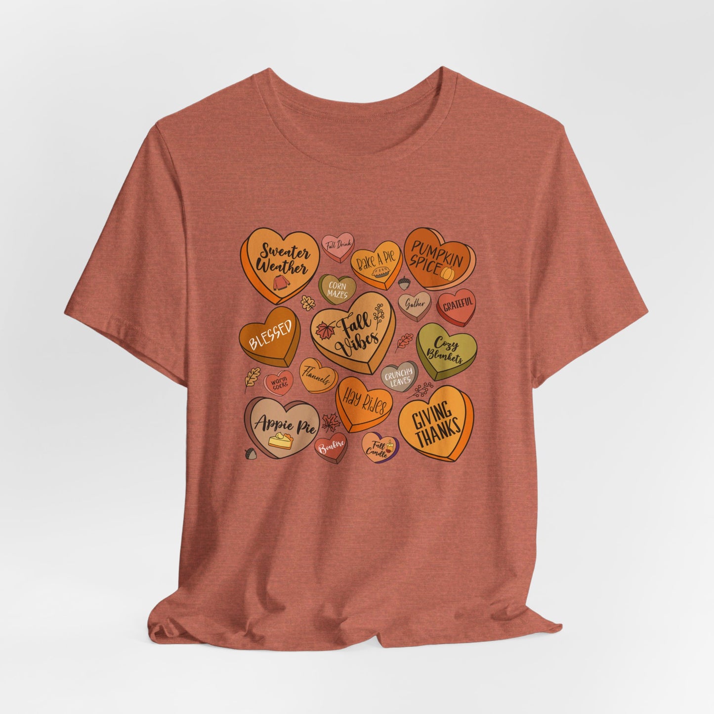 Fall Vibes Hearts Tee