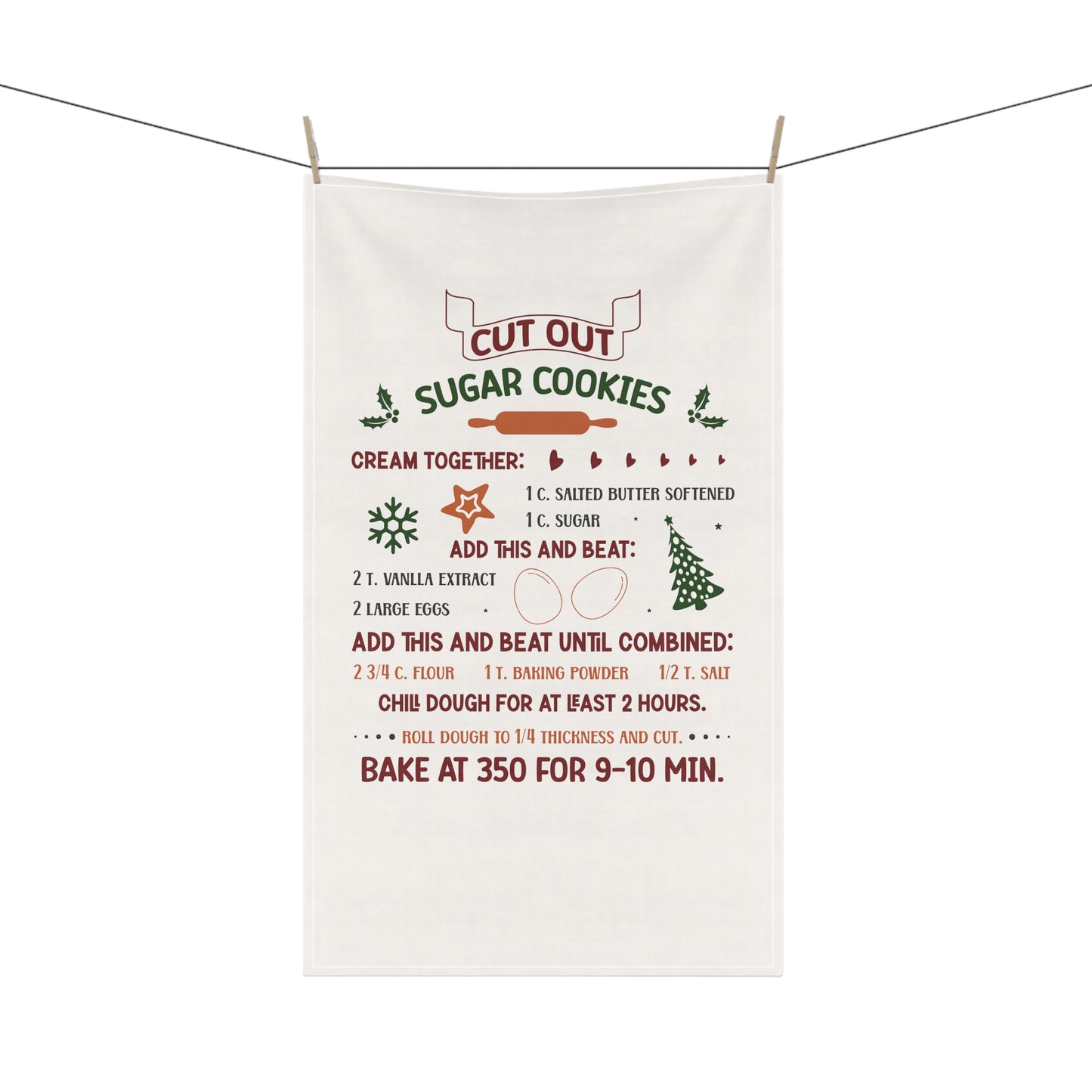 Christmas Cookie Towel