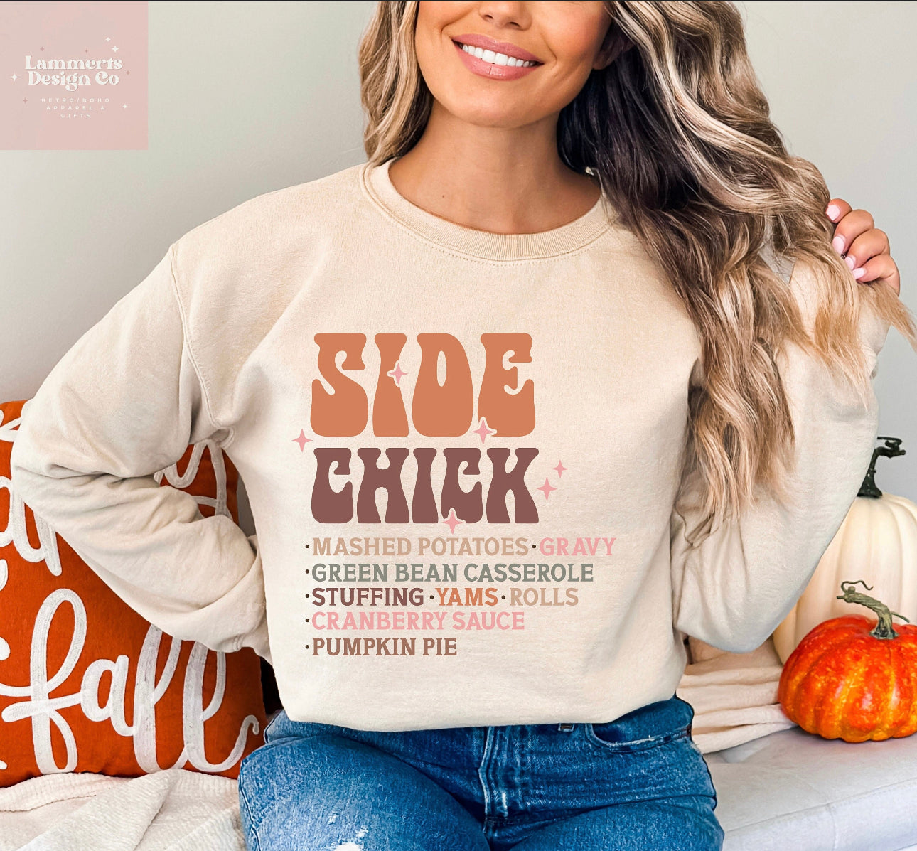 side chick thanksgiving crewneck