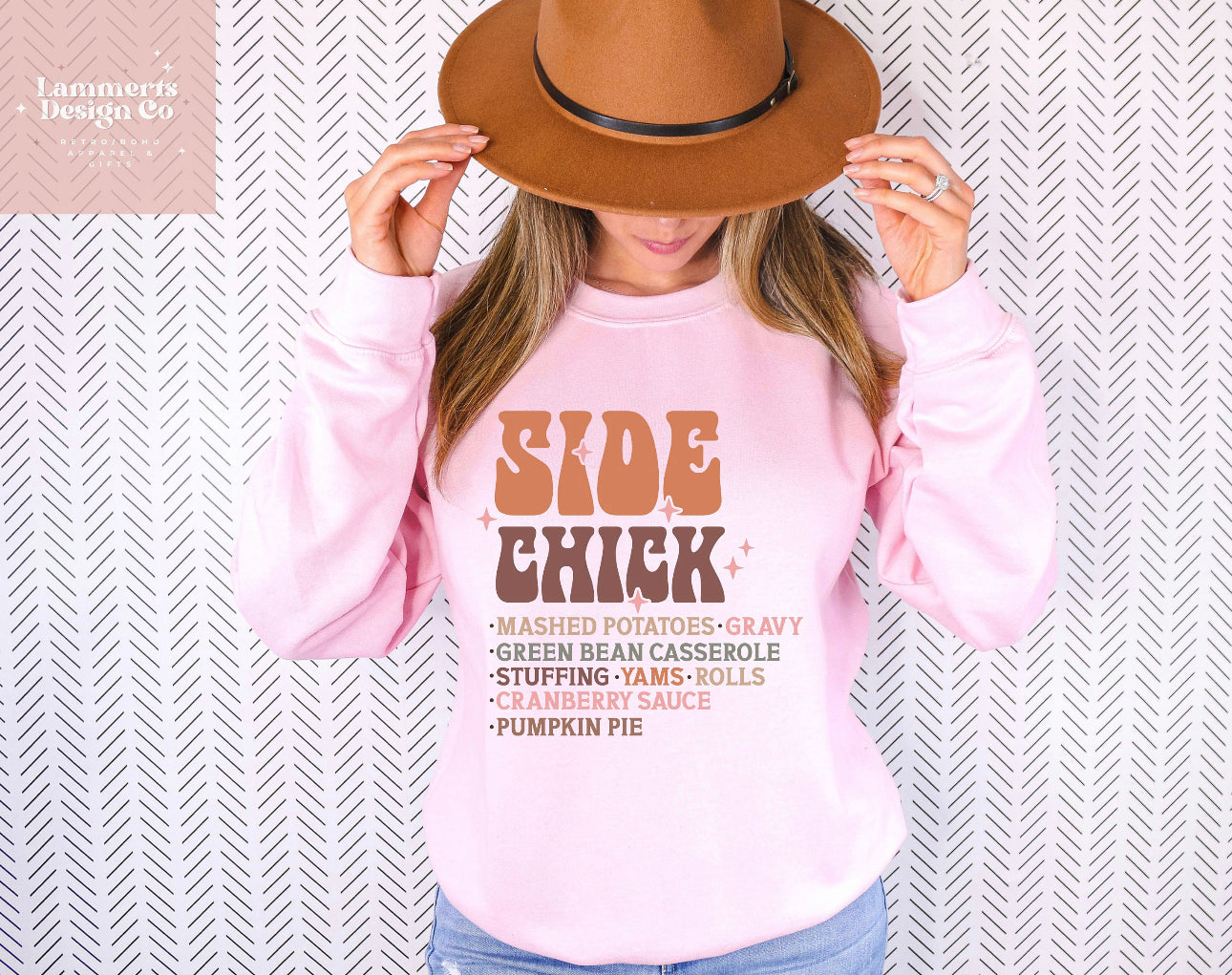 side chick thanksgiving crewneck