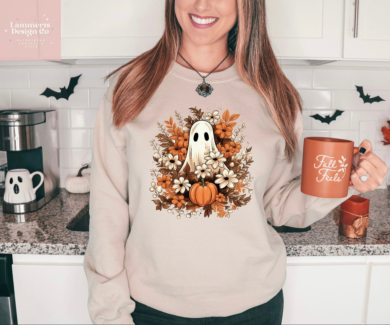 floral ghost sweatshirt