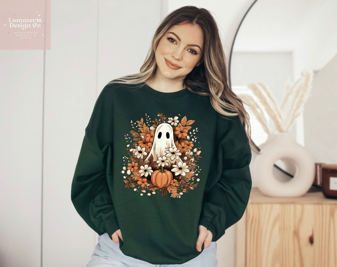 floral ghost sweatshirt