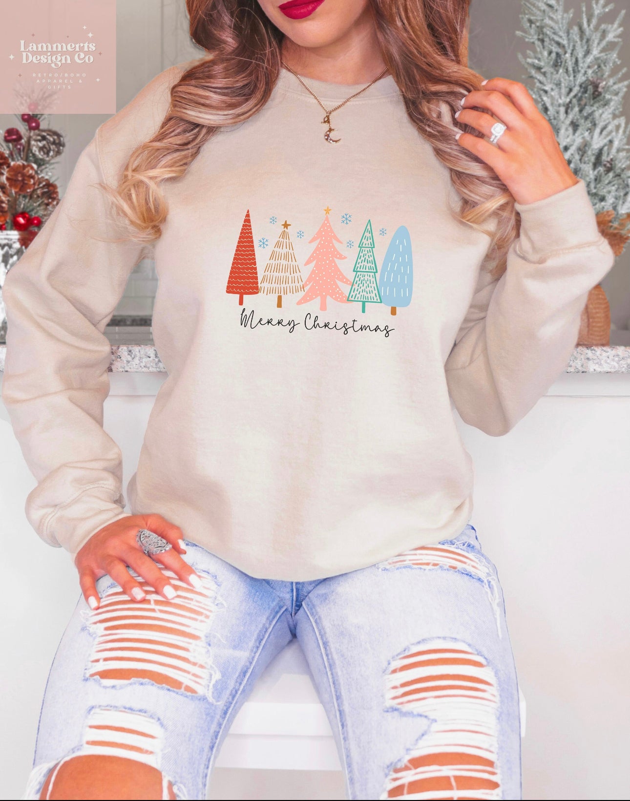 Merry Christmas Pastel Sweater