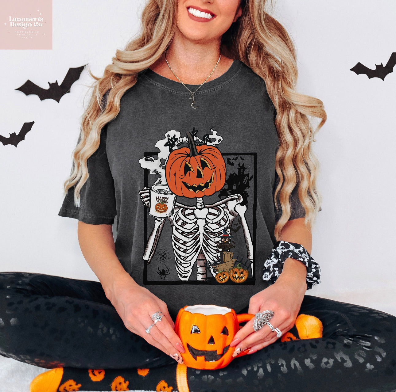 Pumpkin Head Skeleton Shirt