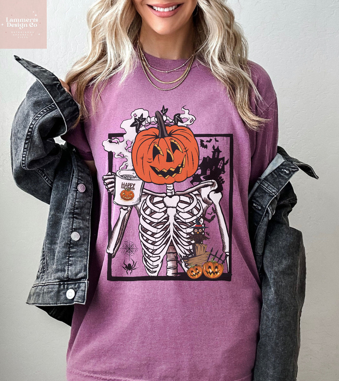 Pumpkin Head Skeleton Shirt