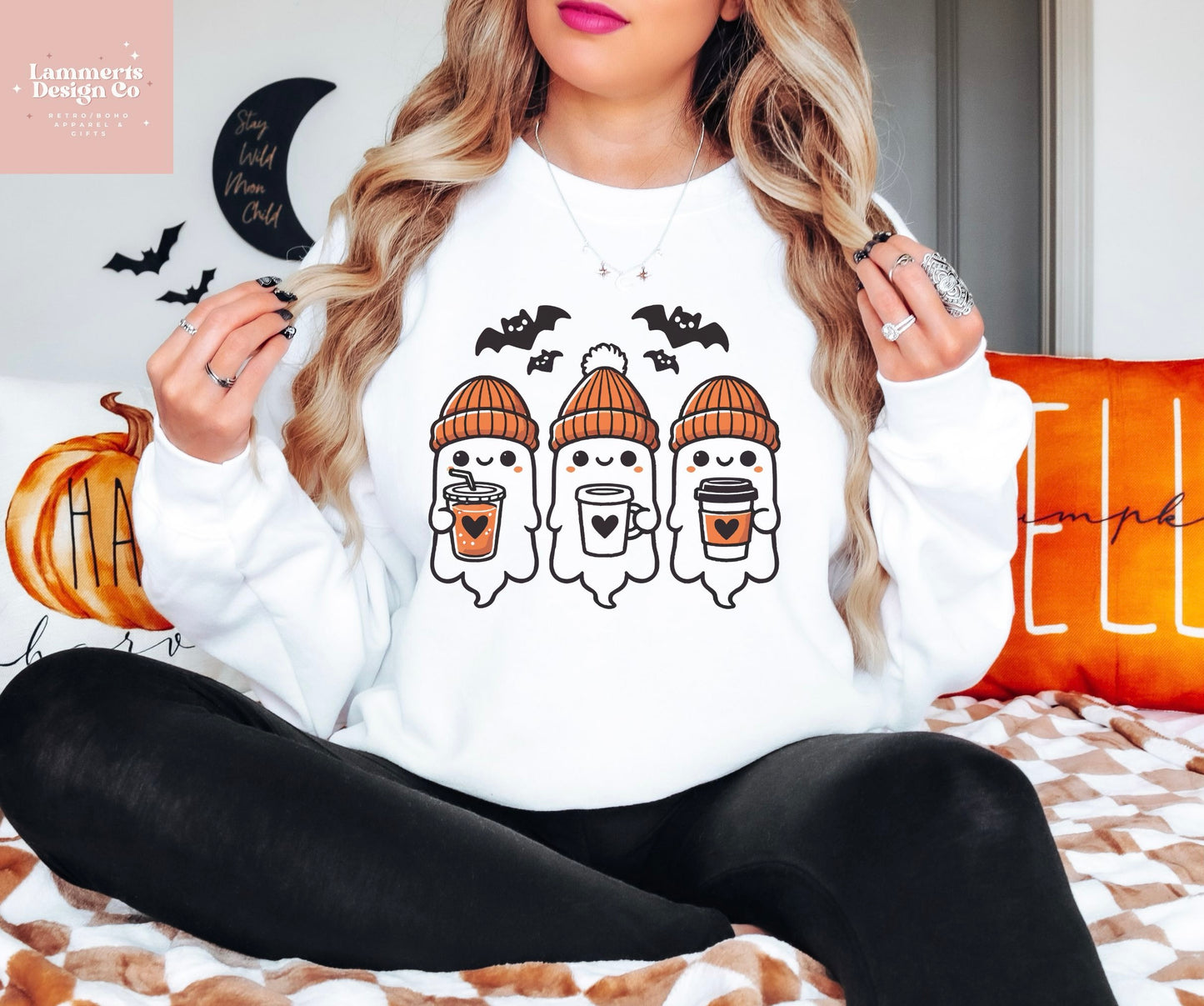 Coffee Ghost Crewneck Sweater