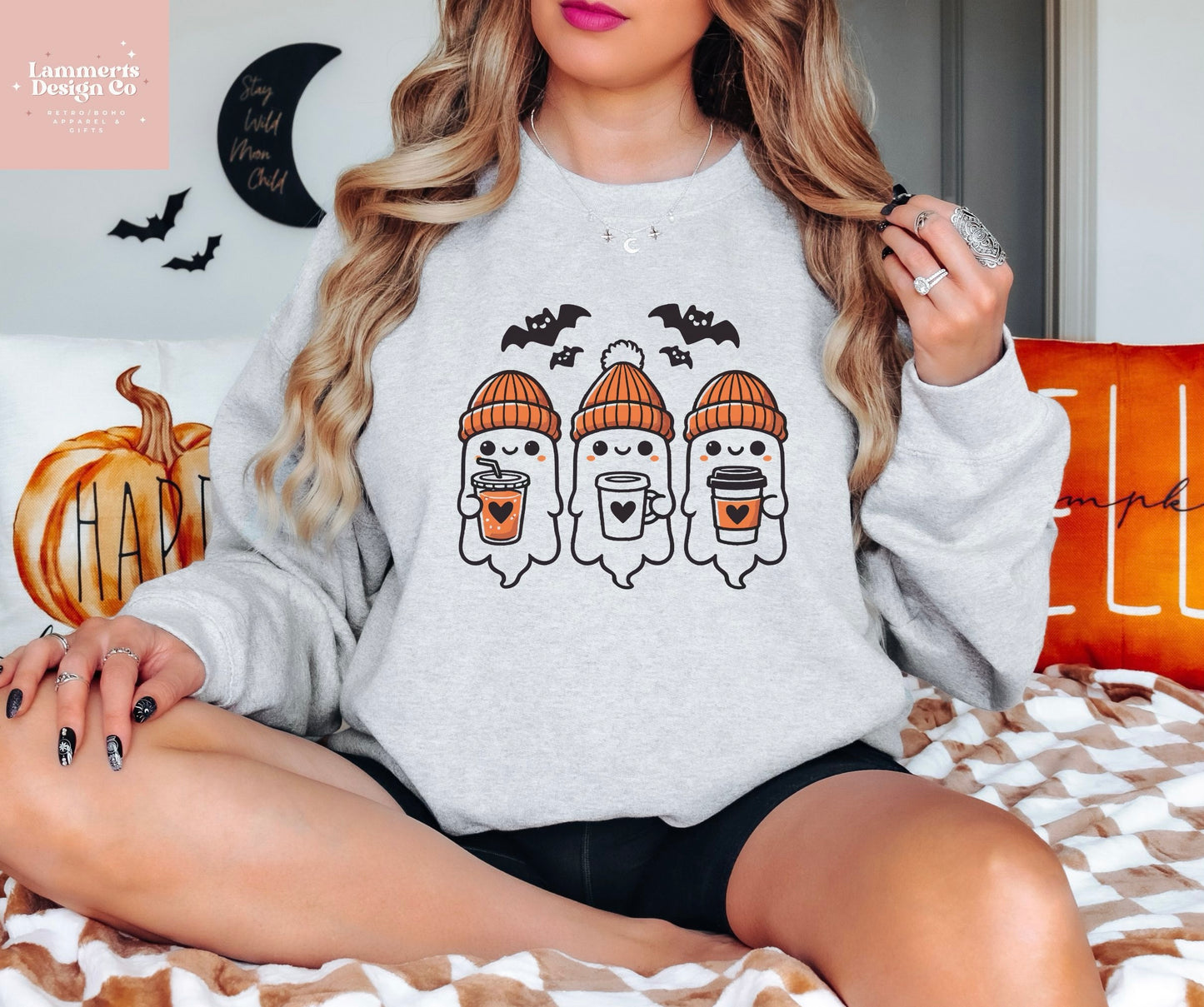 Coffee Ghost Crewneck Sweater