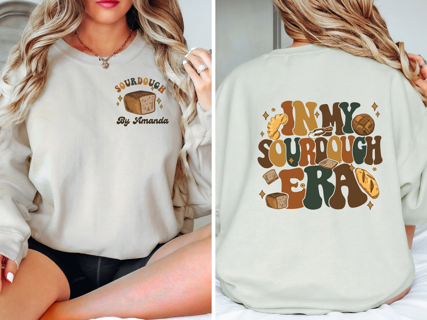 Custom- In my sourdough era Crewneck Sweatshirt