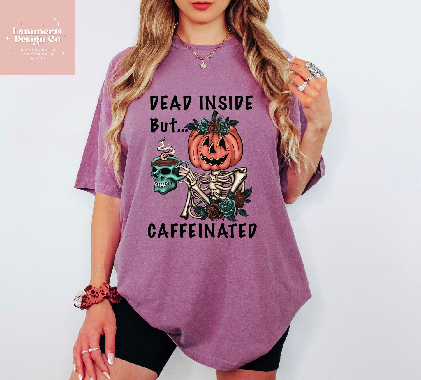 Dead Inside but Caffeinated Pumpkin T-shirt