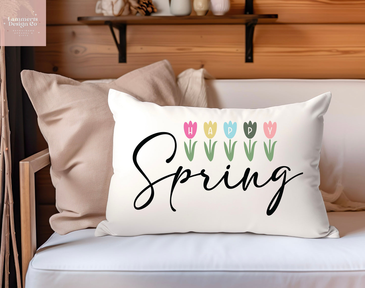 Happy Spring,  Lumbar Pillow