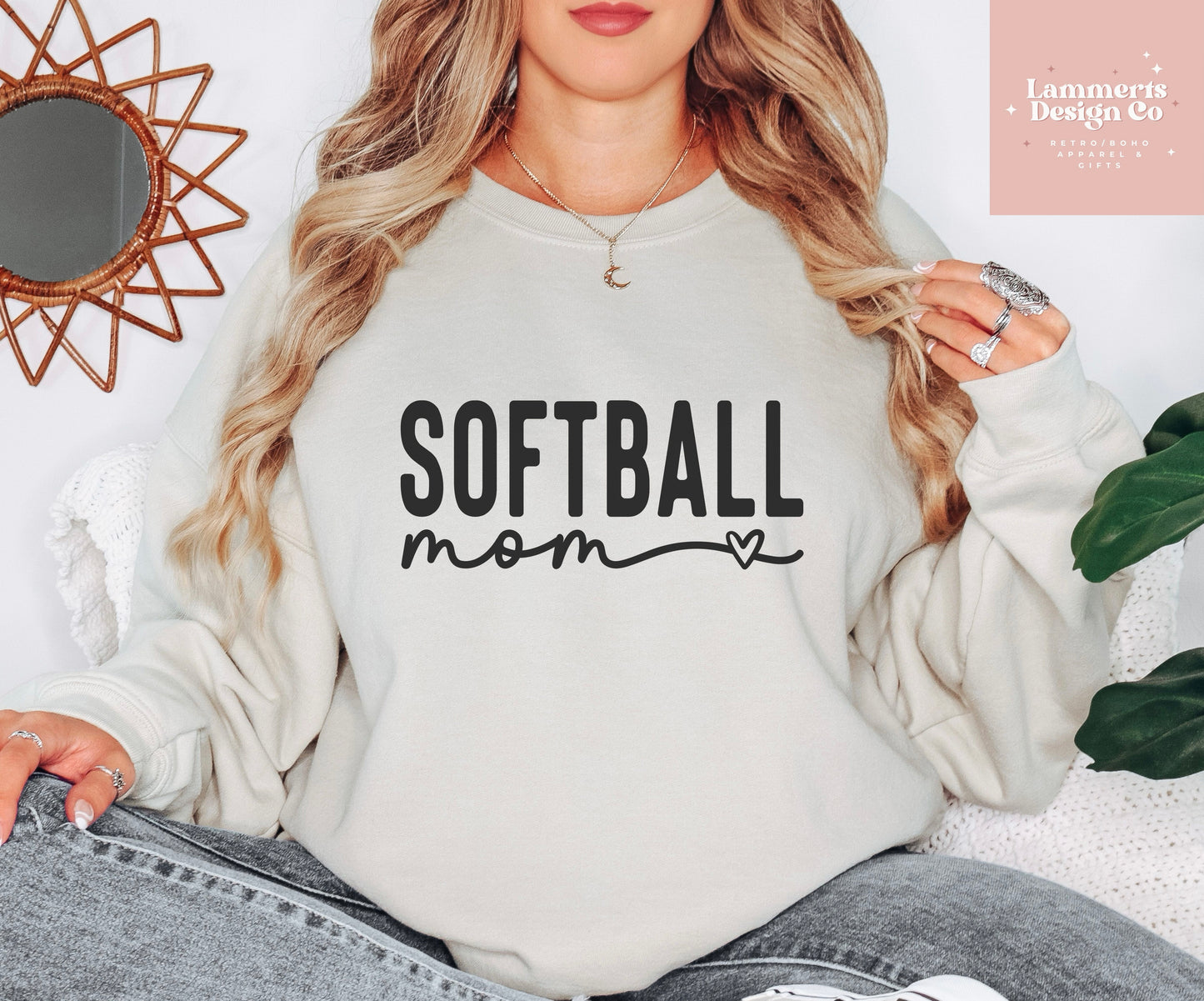 Softball Mom Sweater with Heart