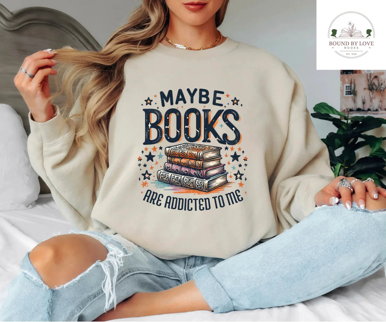 Maybe Books Are Addicted To Me Sweater