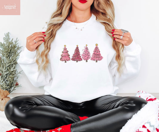 Pink Christmas Tree Sweater