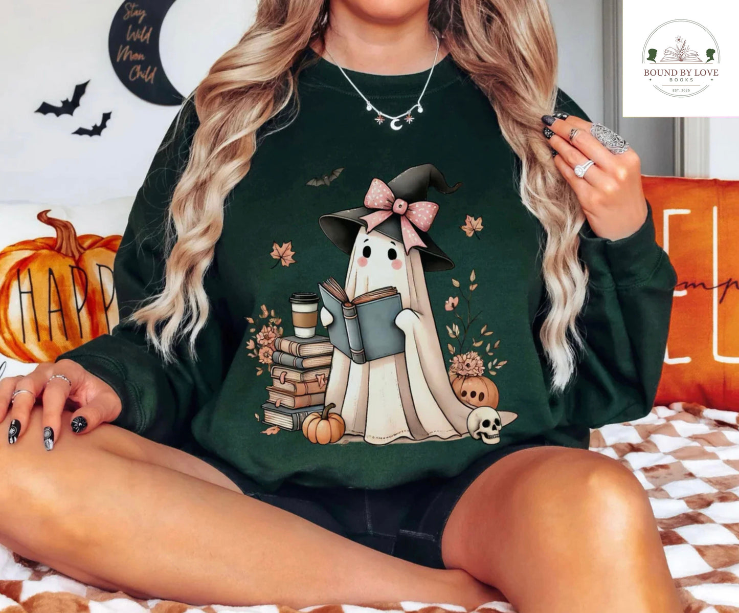 Ghost Reading Crewneck Sweatshirt
