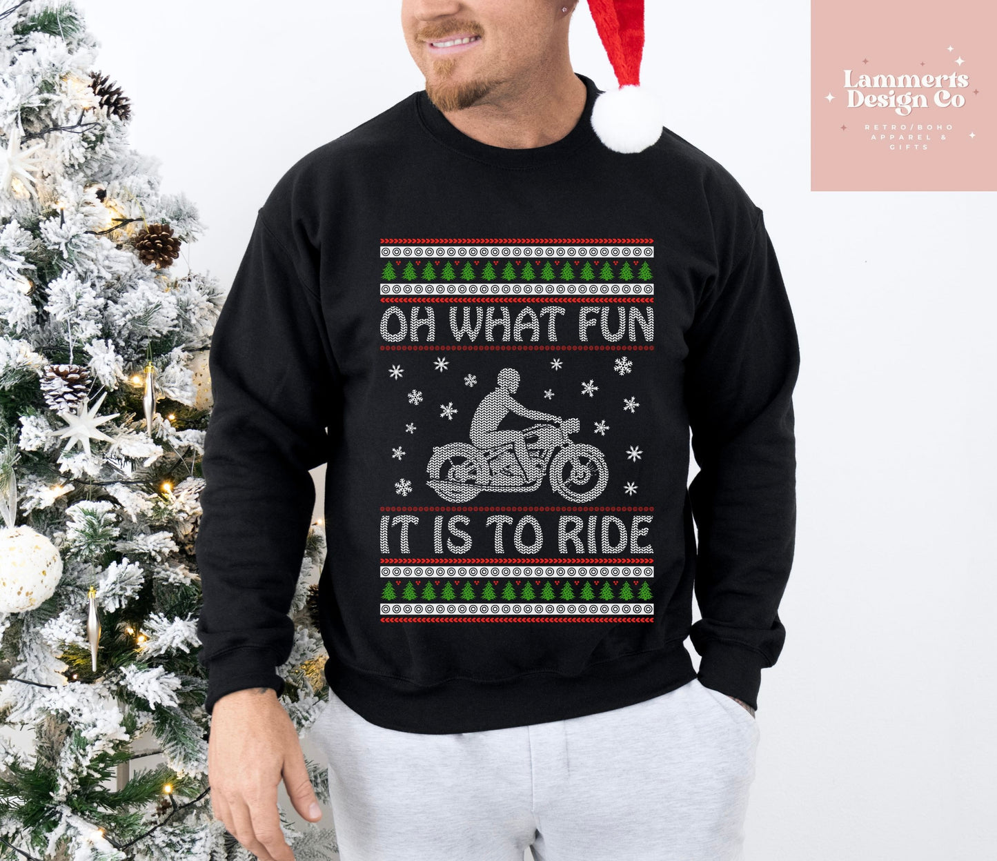 Motorcycle Ugly Christmas Sweater