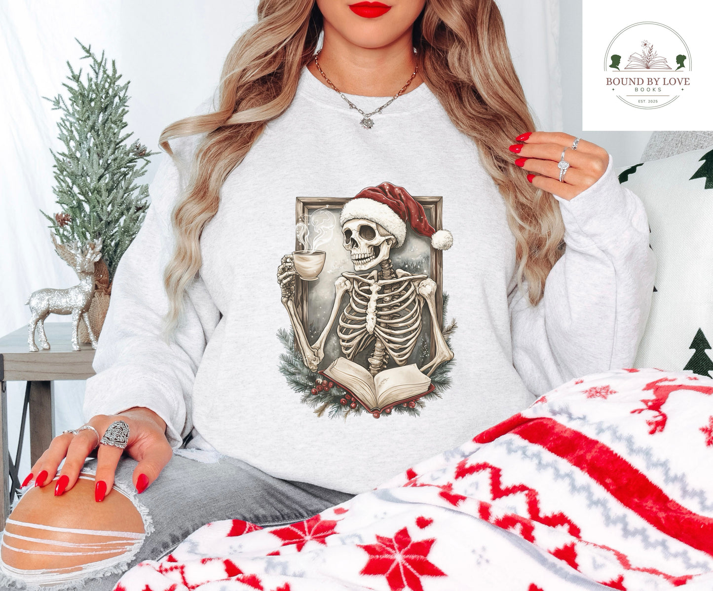Spooky Skeleton Christmas Sweatshirt