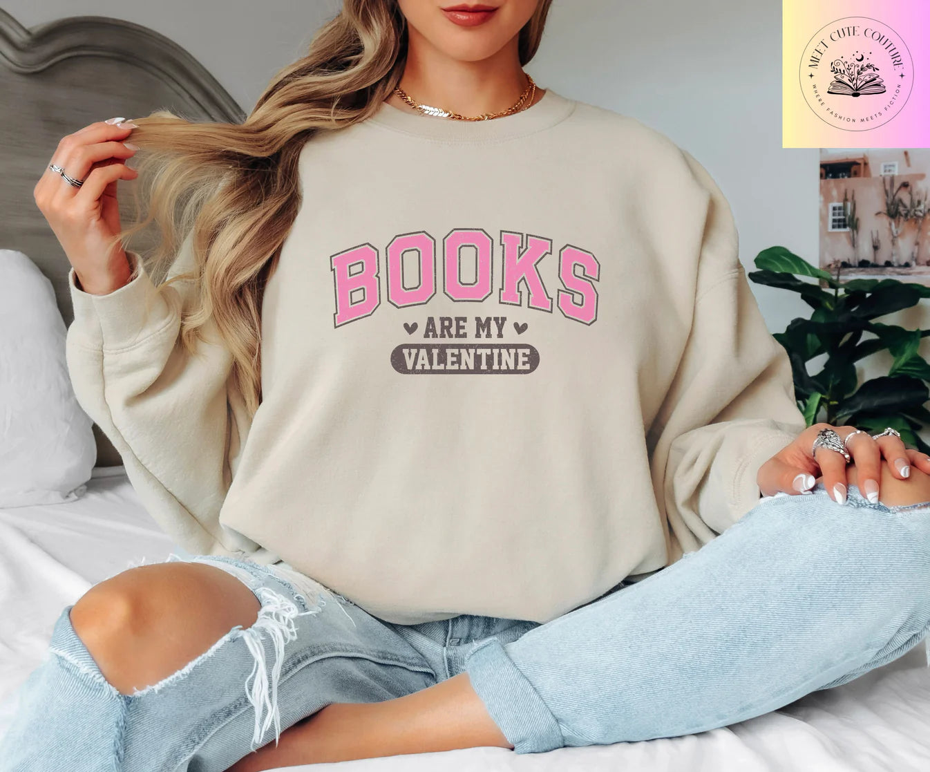 Books Are My Valentine Sweatshirt
