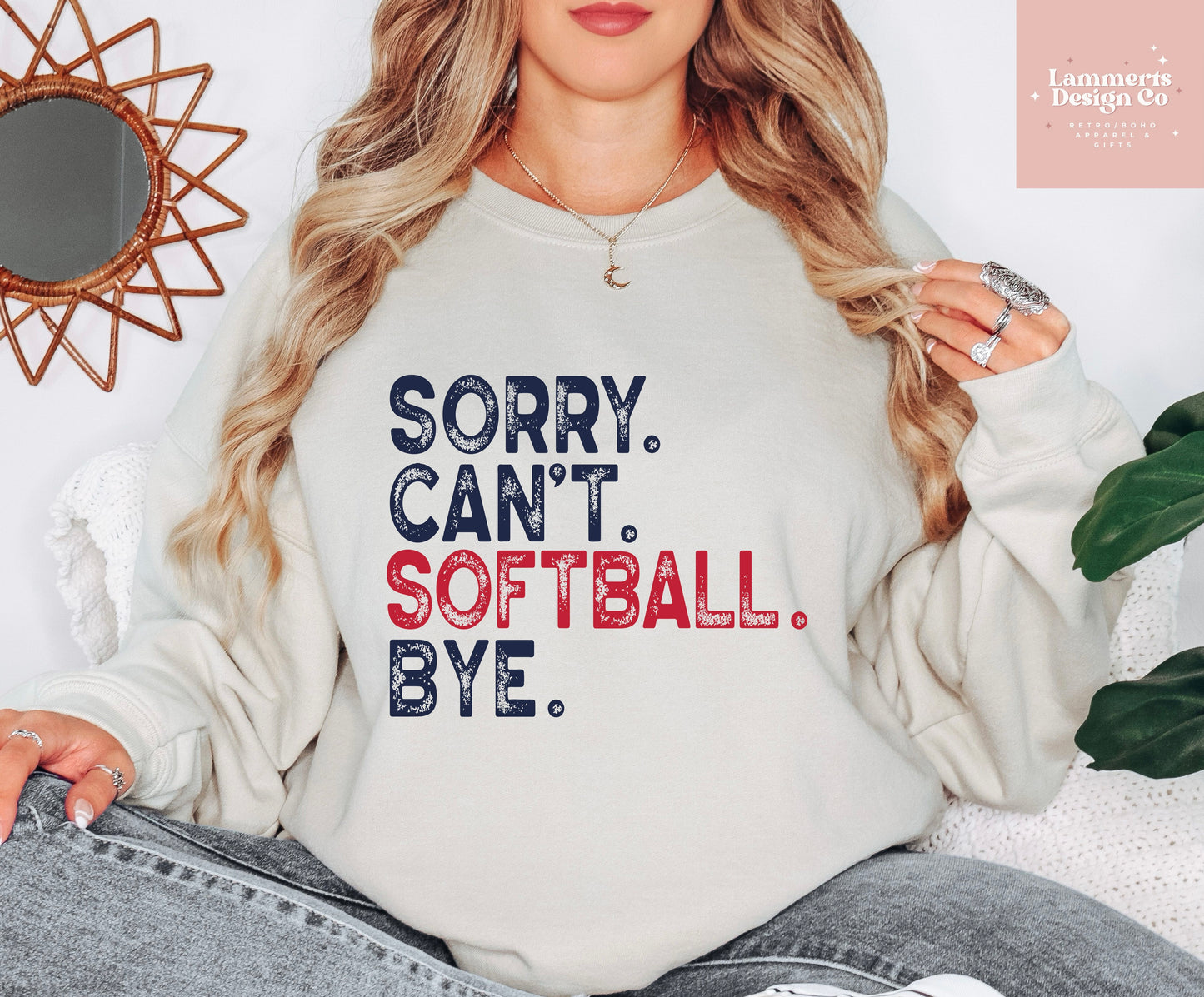 Sorry. Can't. Softball. Bye Sweater