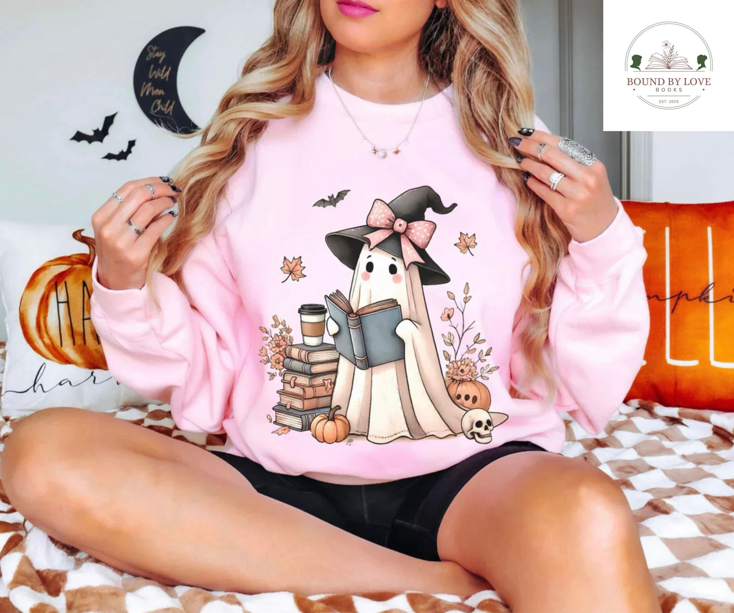 Ghost Reading Crewneck Sweatshirt