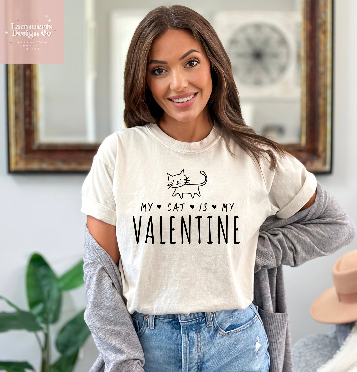 My Cat Is My Valentine Tee