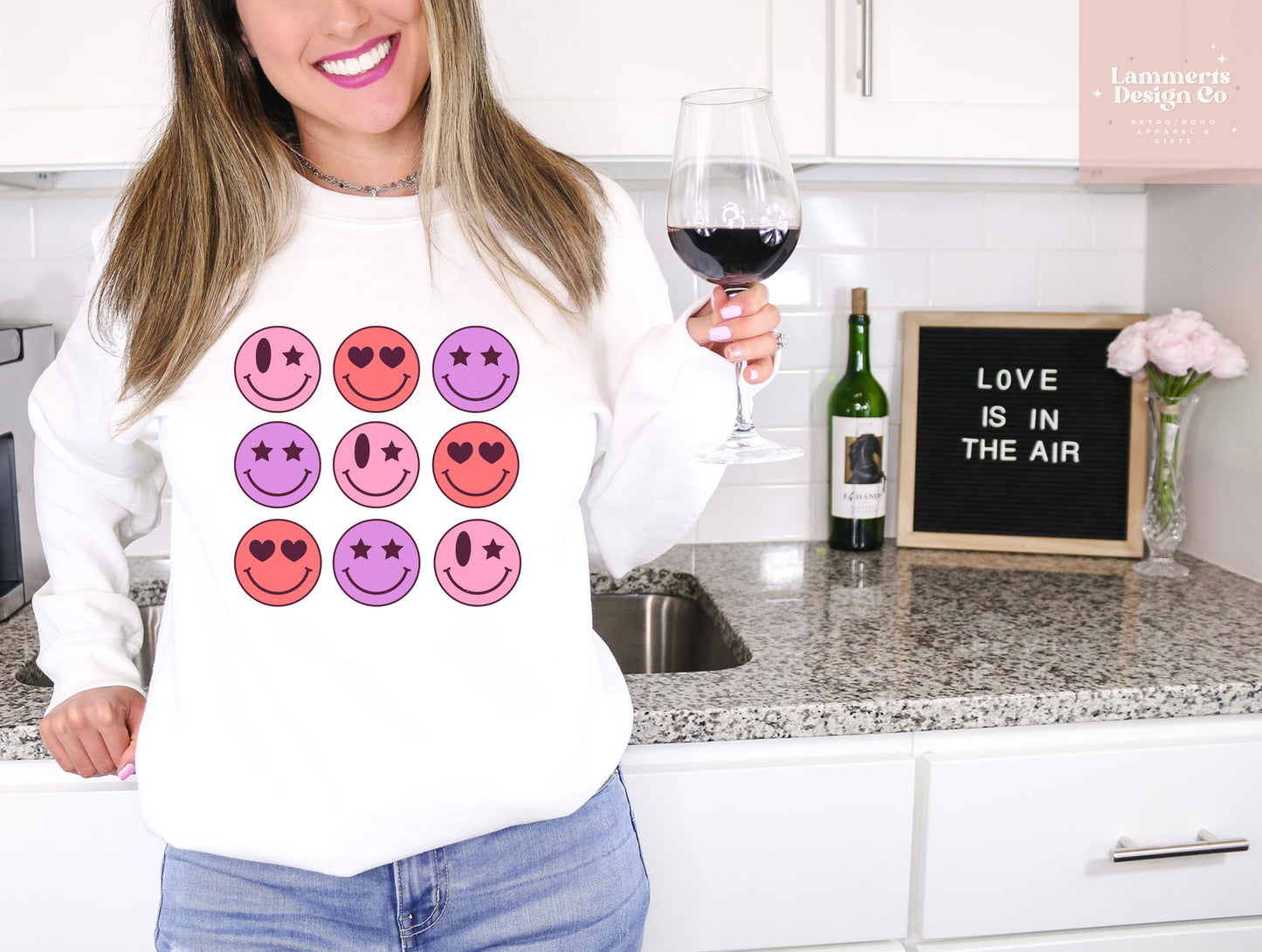 Valentine's day Smiley Sweater